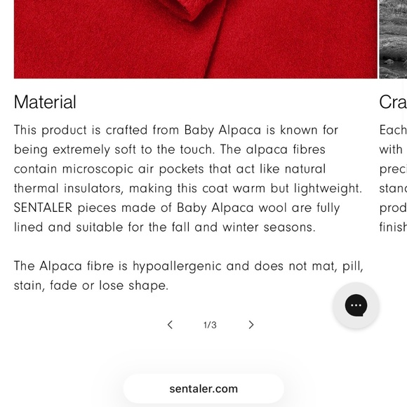 Sentaler Red Baby Alpaca Long Large Notched Collar Wrap Coat Sz XL - Picture 6 of 15